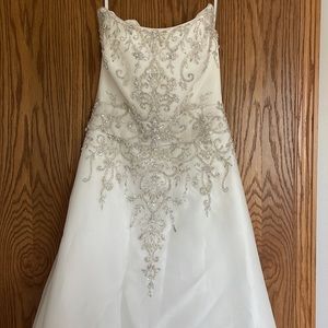 Mori Lee strapless wedding gown